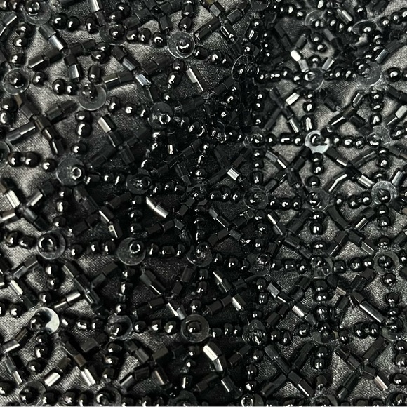 Ann Taylor Formal Black Beaded Mini Bag Holiday Party or Cocktail - Picture 7 of 7